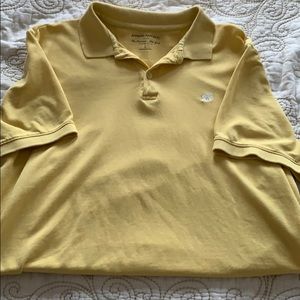 Yellow pique polo